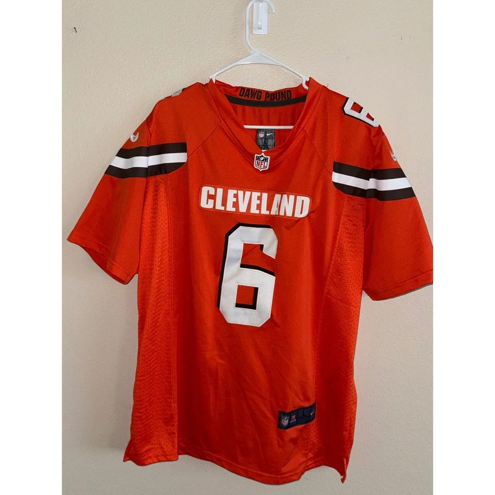 Nike Cleveland Browns Baker Mayfield 6 Orange NFL Jersey Mens Large Dawg Pound